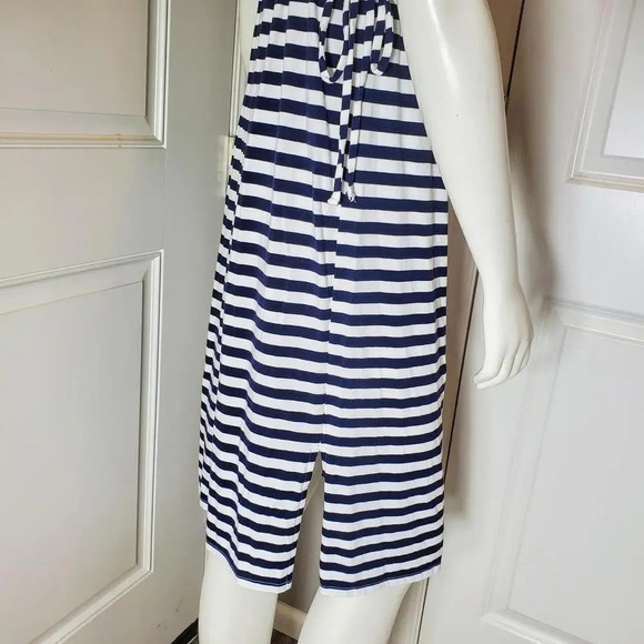 NWT Isabel Maternity Women’s Size XS Short Sleeve Tie-Waist Dress Navy and White - Picture 7 of 15